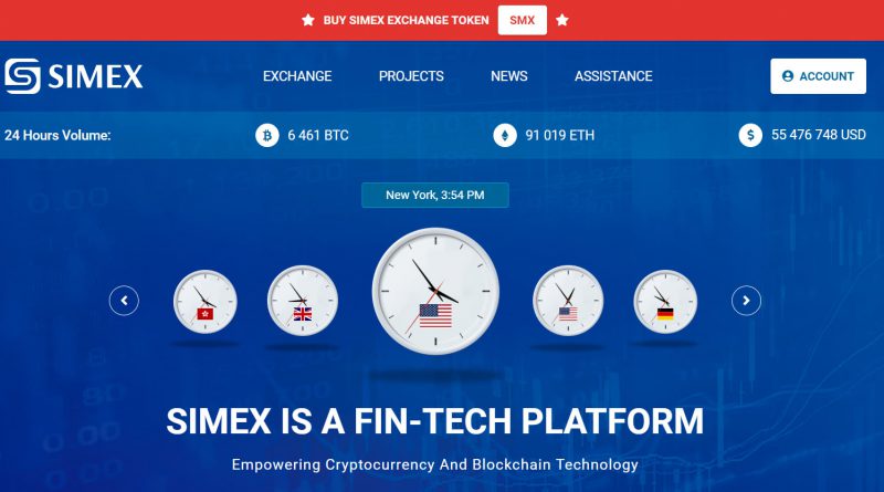 SIMEX Cryptocurrency Exchange