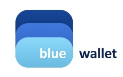 Blue wallet logo for lightning network Bitcoin