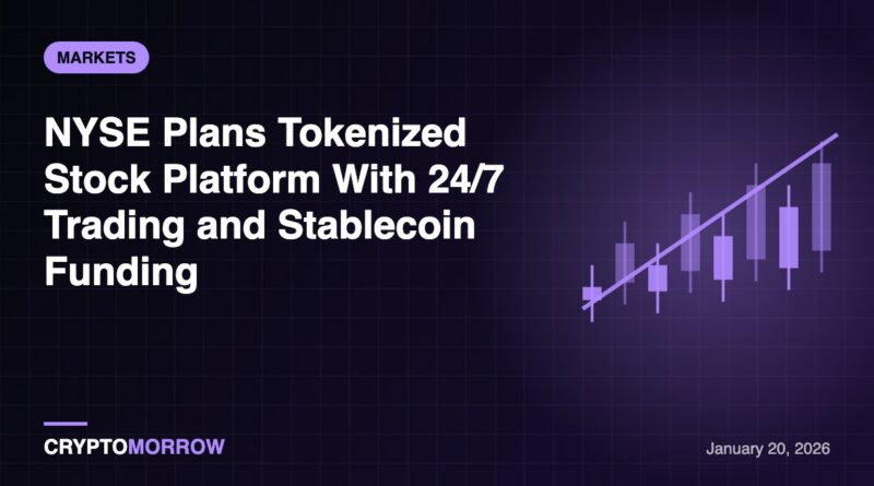 NYSE Plans Tokenized Stock Platform With 24/7 Trading and Stablecoin Funding