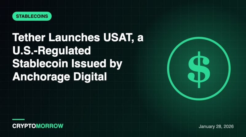 Tether Launches USAT, a U.S.-Regulated Stablecoin Issued by Anchorage Digital