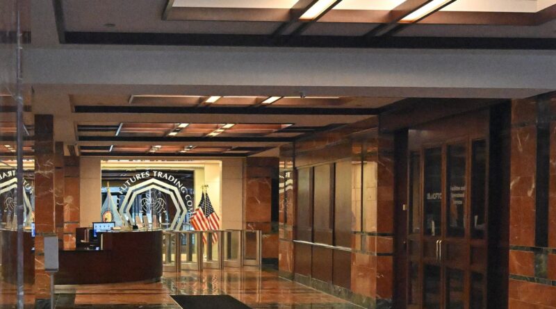 Lobby of the Commodity Futures Trading Commission building in Washington, D.C.