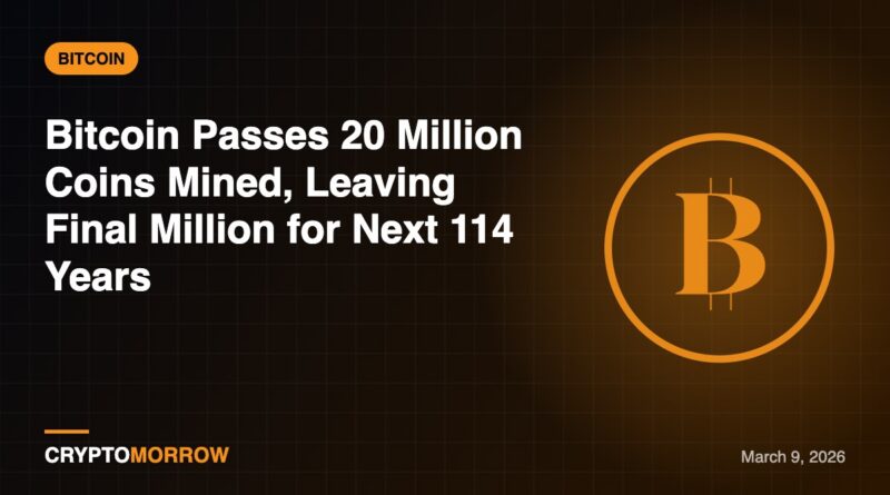 Bitcoin Passes 20 Million Coins Mined, Leaving Final Million for Next 114 Years