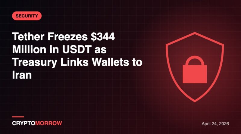 Tether Freezes $344 Million in USDT as Treasury Links Wallets to Iran