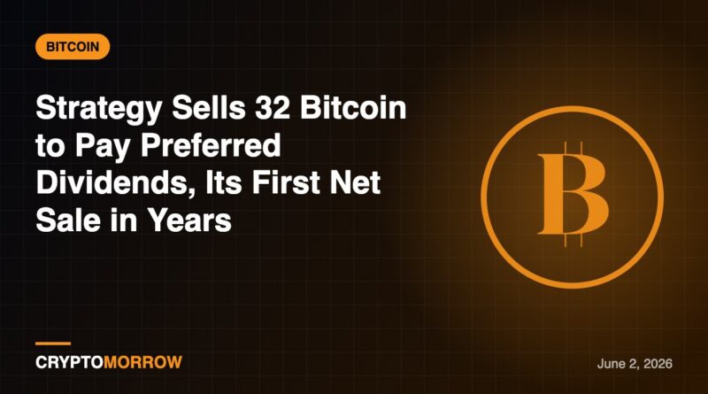 Strategy Sells 32 Bitcoin to Pay Preferred Dividends, Its First Net Sale in Years
