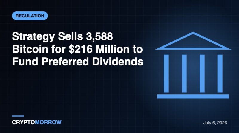 Strategy Sells 3,588 Bitcoin for $216 Million to Fund Preferred Dividends
